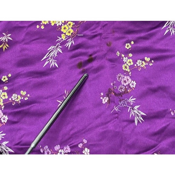 Mu lan Cheongsam Qipao purple Chinese Floral pattern Dress xxl - Picture 2 of 11